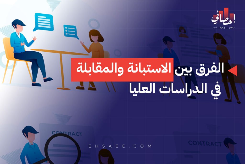 الفرق بين الاستبانة والمقابلة في الدراسات العليا