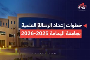خطوات إعداد الرسالة العلمية بجامعة اليمامة 2025-2026