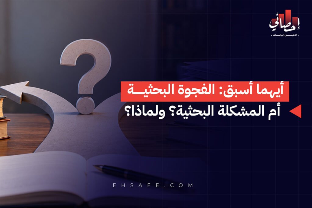 أيهما أسبق الفجوة البحثية أم المشكلة البحثية؟ ولماذا؟