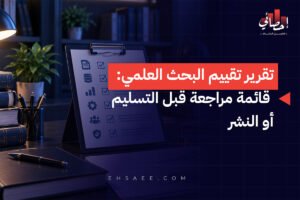 تقرير تقييم البحث العلمي قائمة مراجعة قبل التسليم أو النشر